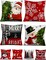 Christmas Pillow Covers Set of 4, Double-Sided Print 18" x 18" – 8 Cute Holiday Patterns, Throw Pillow Covers for Sofa, Couch, Bed, Christmas Home Decor